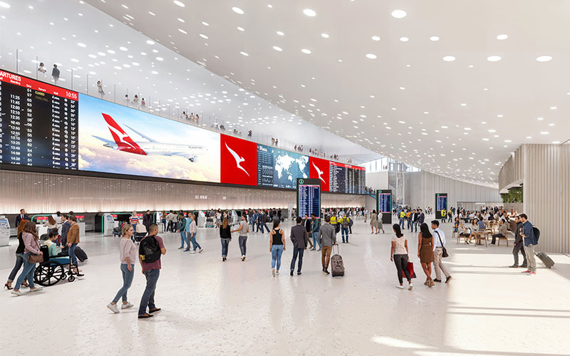 New Perth Airport Internal View of the Terminal render