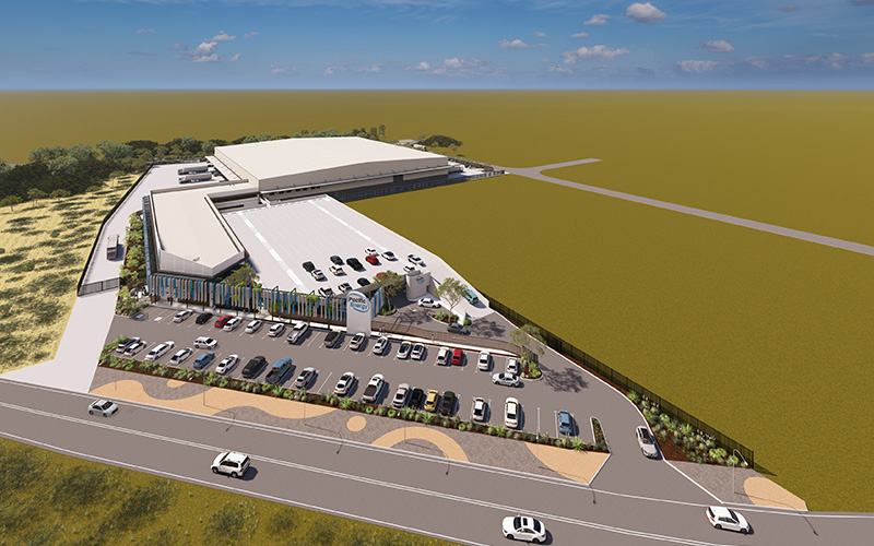 Aerial render of Pacific Energy new project