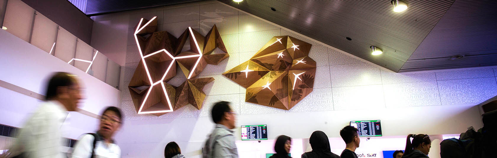 Penny Forlano's installation - From The Skies - at T1 International