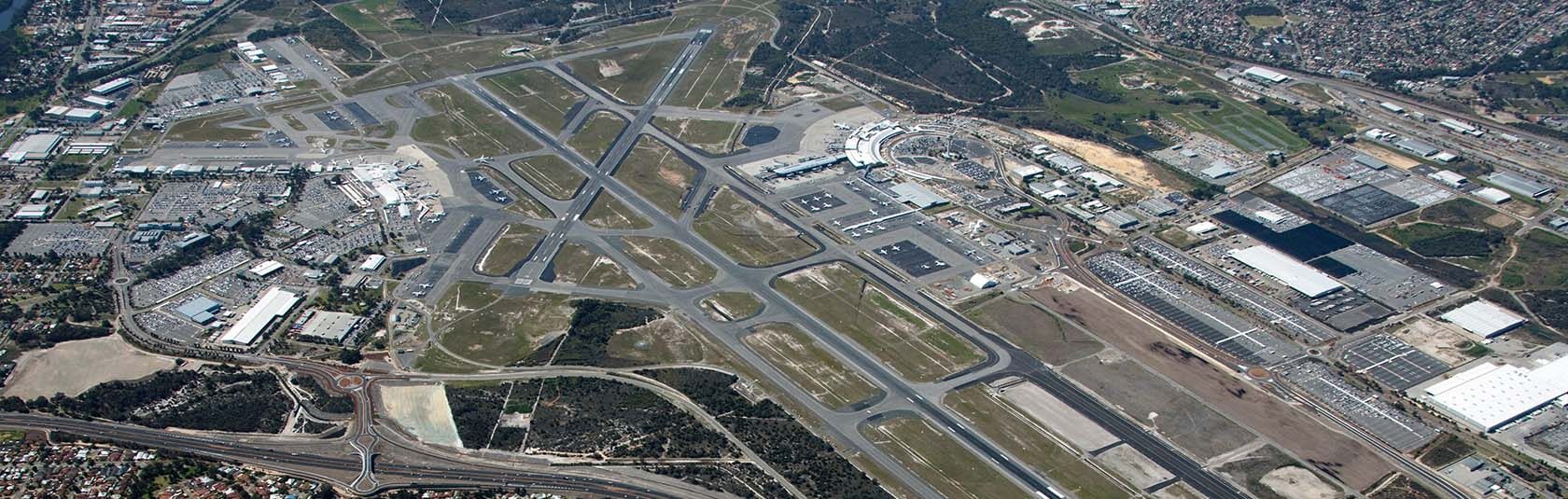 Aerial photo of the Perth Airport estate